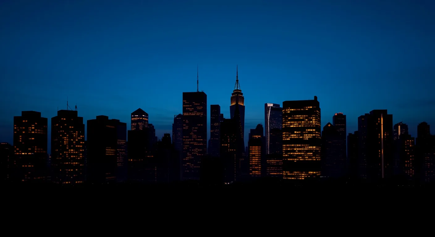 Modern metropolitan business district skyline silhouette at twilight — expanding to Brazil for foreign founders and international CFOs