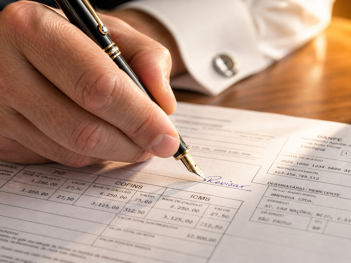 Sócios da TaxUp em reunião estratégica analisando relatórios tributários