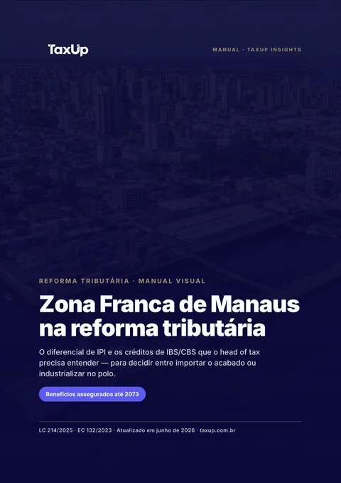 Capa do Manual Visual da Zona Franca de Manaus na reforma tributária