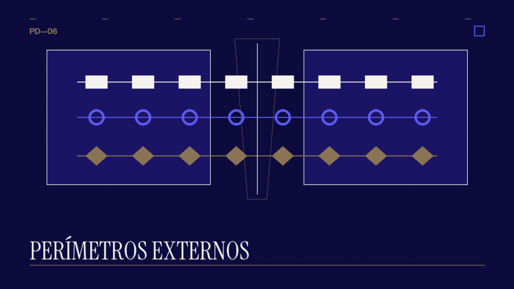 Ponte abstrata com três sistemas de dívida que conectam margens internacionais sem se fundir