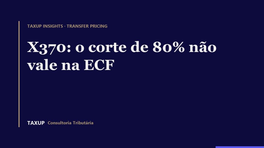 Registro X370 da ECF recebe todas as transações controladas, inclusive as dispensadas do Arquivo Local pelo corte de 80% do art. 57 da IN RFB 2.161/2023.
