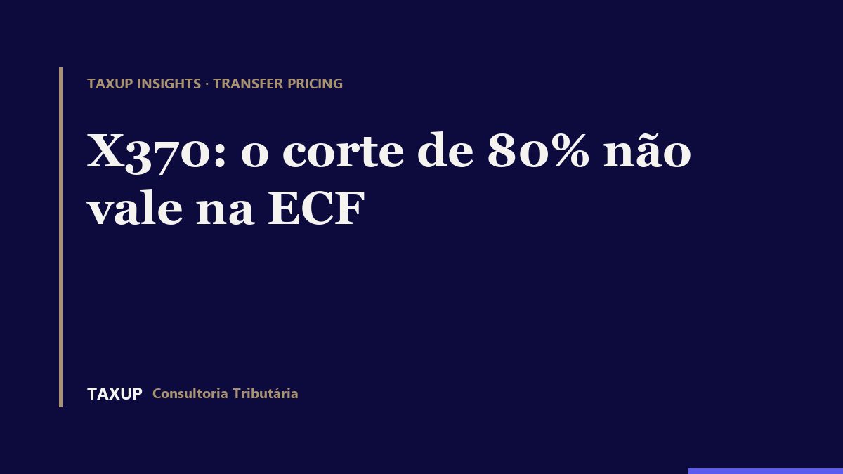 Registro X370 da ECF recebe todas as transações controladas, inclusive as dispensadas do Arquivo Local pelo corte de 80% do art. 57 da IN RFB 2.161/2023.