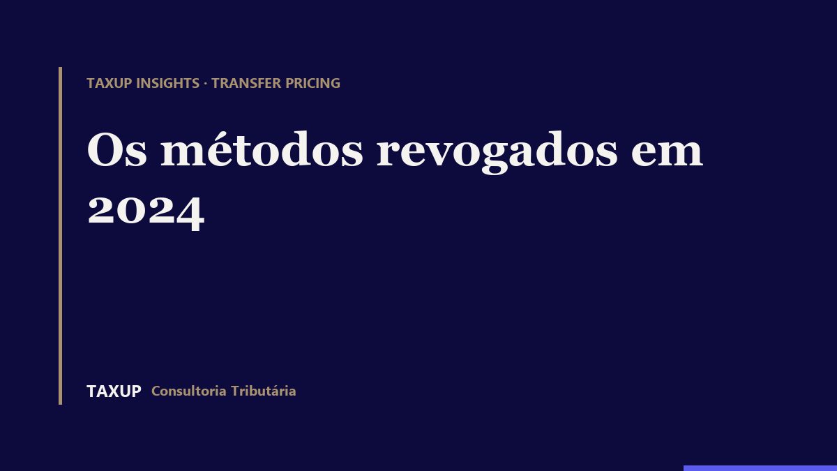 O art. 46 da Lei 14.596/2023 revogou os arts. 18 a 23 da Lei 9.430/1996 desde 1º de janeiro de 2024, extinguindo PRL com margem fixa, CAP, PVEx, PVA, PVV, PCI e PECEX.