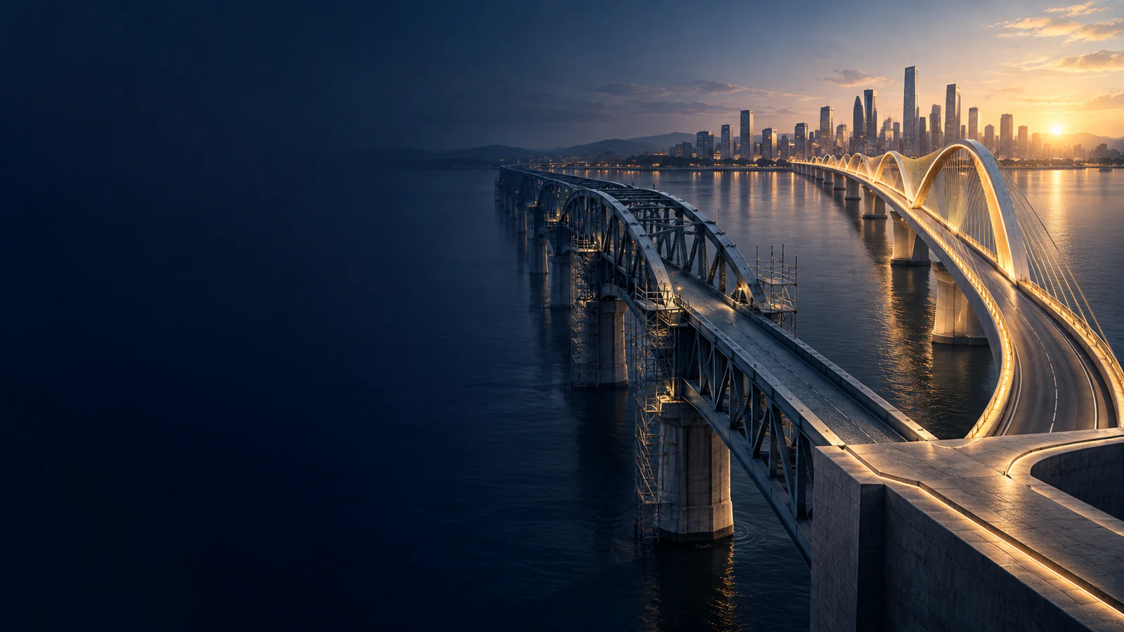 Duas estruturas de ponte ilustram alternativas de adaptação e transformação do ambiente SAP