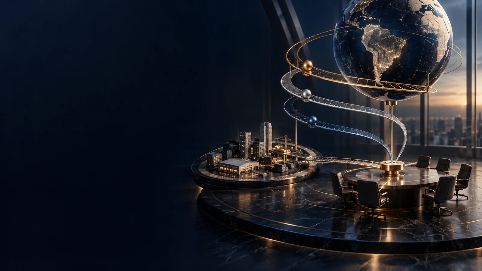 Three separate program tracks connect a global headquarters to its Brazilian operations